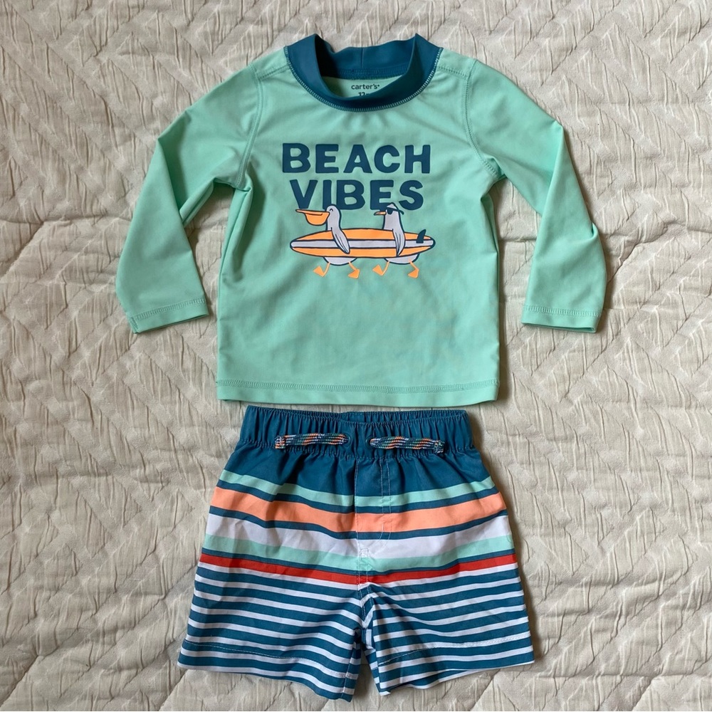 Carter’s Beach Vibes Rashguard Swim Set